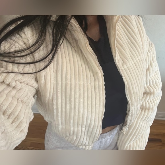 cropped corduroy jacket - Picture 3 of 4